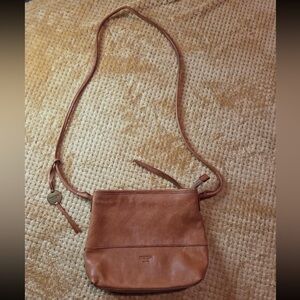 Margot Tan Leather Crossbody Bag